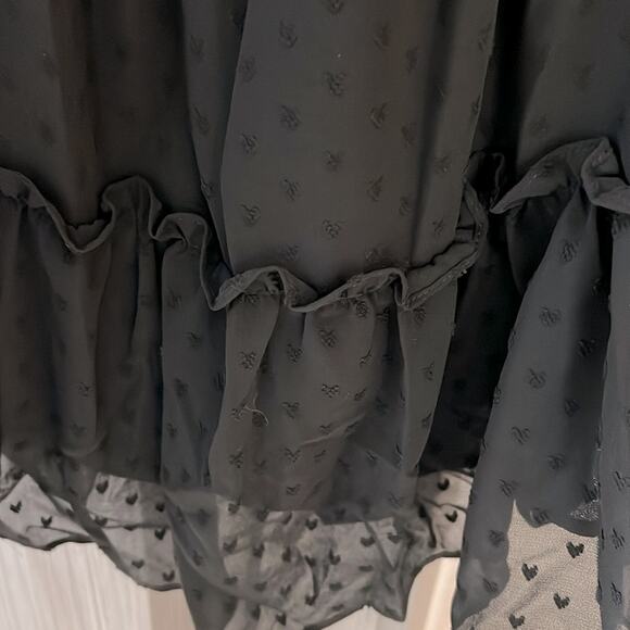 NWT $148 REVOLVE RUMORED senorita mini tiered dress black M - Picture 9 of 12